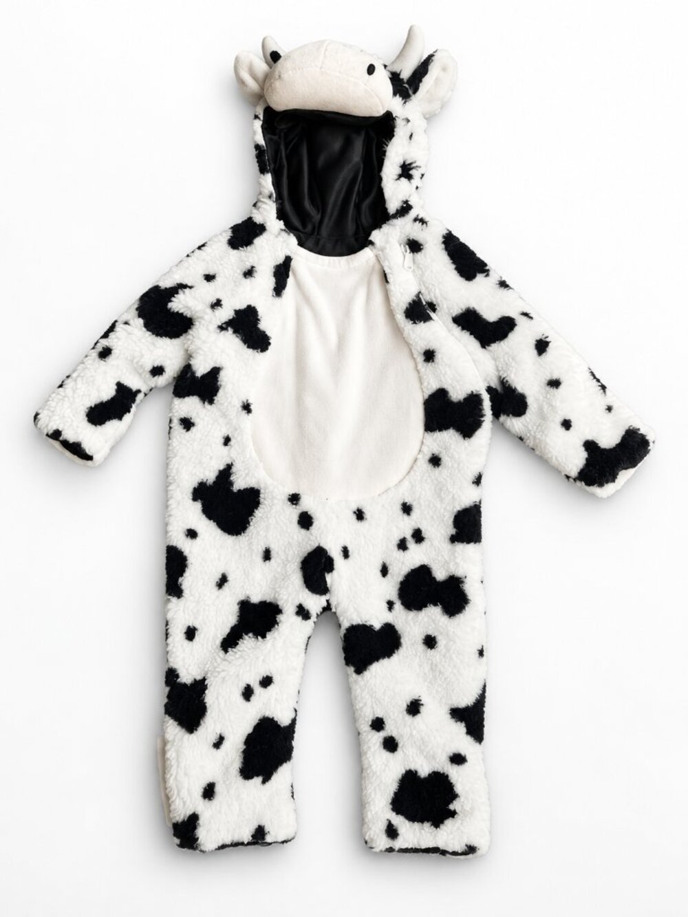 Baby Cow Halloween Costume 0–6M Plush Hooded One Piece